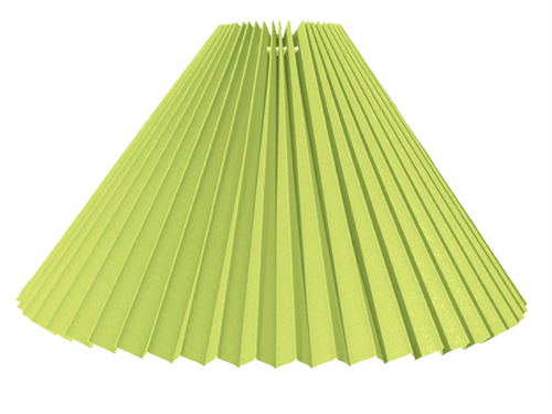 Lampeskærm Plisse 14x30x48 Lime bomuld L-E27